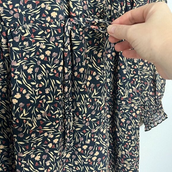 Tularosa Sabrina‎ Ruffle Cold Shoulder Floral Chiffon Mini Dress Size Medium - Picture 4 of 9